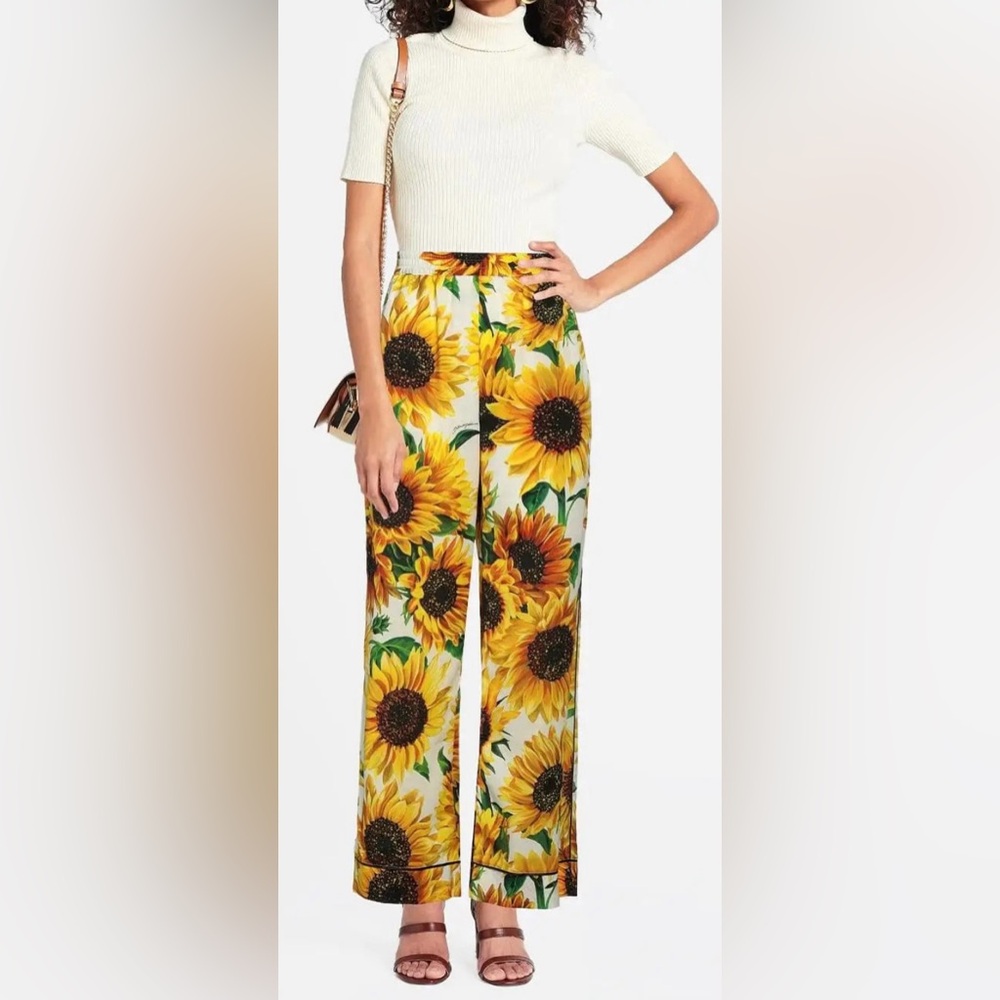 💗SOLD💗 Dolce Gabbana Sunflower Pants + Bonus Tank